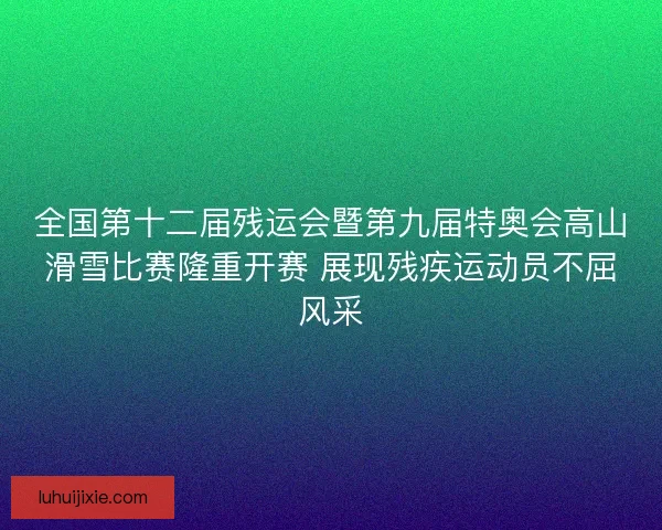 全国第十二届残运会暨第九届特奥会高山滑雪比赛隆重开赛 展现残疾运动员不屈风采